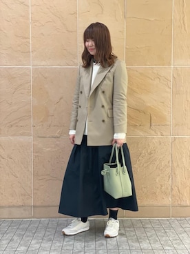 福田彩乃さん（レディース・162cm）の冬コーディネート