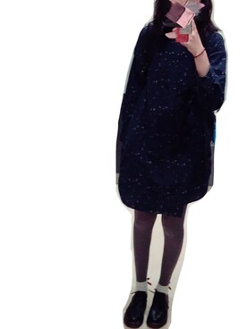 「古着好きな人と繋がりたい」｜「アイテム（シャツワンピース）」を使った、ぬぬぬさん（レディース・170cm）の春コーディネート