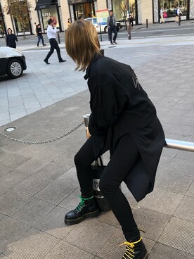 「Yohji Yamamoto（ヨウジヤマモト）のアイテム（その他アウター）」を使った、Sakanaさん（レディース・174cm）の冬コーディネート