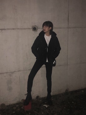 「DLSM（ディーエルエスエム）のアイテム」を使った、Sakanaさん（レディース・175cm）の冬コーディネート