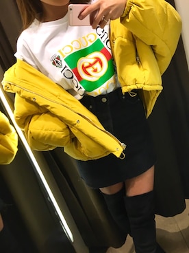 「海外セレブ風」｜「アイテム（ダウンジャケット/コート）」を使った、S.Yさん（レディース・155cm）の秋コーディネート