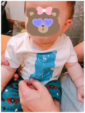「9ヶ月」｜「アイテム（その他）」を使った、mama-koさん（キッズ・70cm）の夏コーディネート