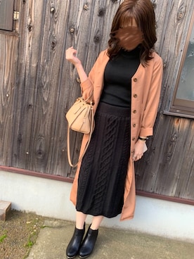 「RADOのアイテム」を使った、Maiiさん（レディース・156cm）の秋コーディネート