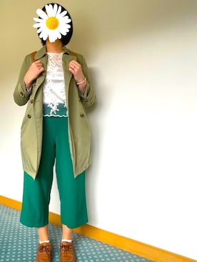 「AS KNOW AS PINKY（アズノゥアズピンキー）のアイテム（トレンチコート）」を使った、ゆうさん（レディース・164cm）の春コーディネート