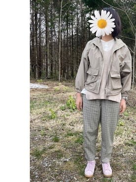 「POU DOU DOU（プードゥドゥ）のアイテム（ブルゾン）」を使った、ゆうさん（レディース・164cm）の春コーディネート