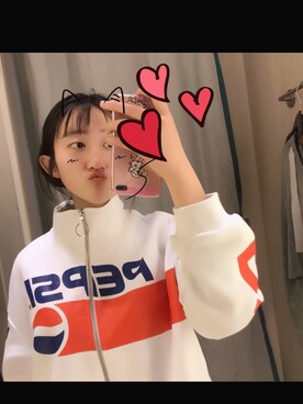 「H&M（エイチ・アンド・エム）のアイテム（ブルゾン、ホワイト系）」を使った、森林公園さん（レディース・163cm）の春コーディネート