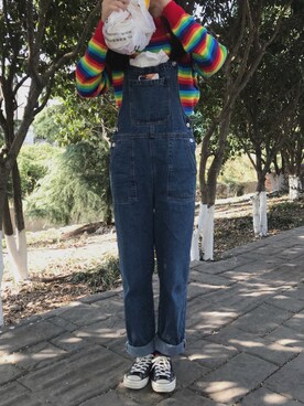 「杨二大梦のアイテム（ニット/セーター、その他）」を使った、森林公園さん（レディース・163cm）の秋コーディネート