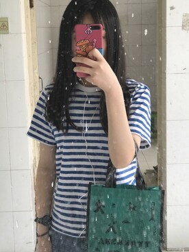 「TYAKASHAのアイテム（バッグ）」を使った、森林公園さん（レディース・163cm）の春コーディネート