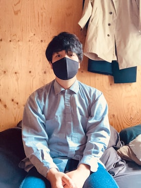 「長袖シャツ」｜ユータさん（メンズ・172cm・20代）の春コーディネート