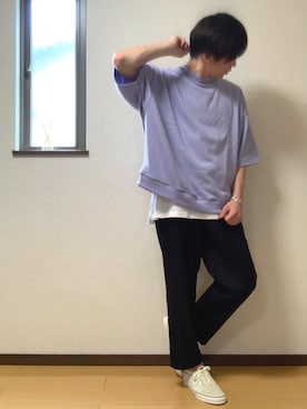「コロナに負けない」｜「アイテム（アクセサリー）」を使った、ぽんぬ🪡さん（メンズ・175cm）の夏コーディネート