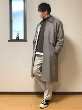 「CASPER JOHN（キャスパージョン）のアイテム（その他アウター）」を使った、ぽんぬ🪡さん（メンズ・175cm）の秋コーディネート