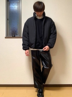 「CREARE -LINO-（クレアーレリノ）のアイテム（スウェット）」を使った、ぽんぬ🪡さん（メンズ・175cm）の冬コーディネート