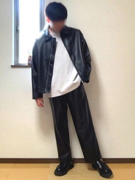 「shiki tokyo（シキトウキョウ）のアイテム（ブルゾン）」を使った、ぽんぬ🪡さん（メンズ・175cm）の春コーディネート