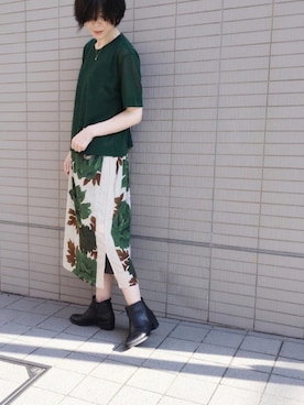 「ふりふ（フリフ）のアイテム（ワンピース）」を使った、園崎未恵 Sonozaki Mieさん（レディース・155cm）の秋コーディネート