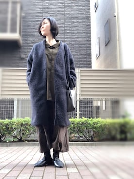 園崎未恵 Sonozaki Mieさん（レディース・155cm）の冬コーディネート