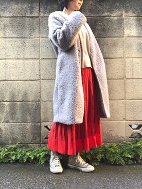 園崎未恵 Sonozaki Mieさん（レディース・155cm）の冬コーディネート