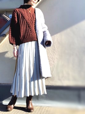 園崎未恵 Sonozaki Mieさん（レディース・155cm）の冬コーディネート