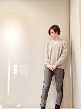 園崎未恵 Sonozaki Mieさん（レディース・155cm）の冬コーディネート