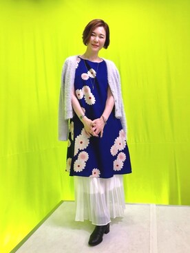 園崎未恵 Sonozaki Mieさんの「 【AMIMANERA/アミマネラ】  booty：ショートブーツ」を使ったコーディネート