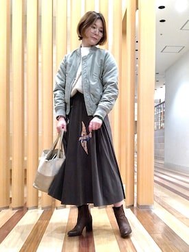 園崎未恵 Sonozaki Mieさん（レディース・155cm）の春コーディネート