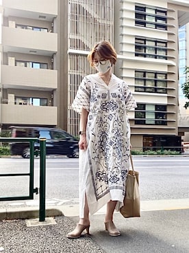「LILY BROWN（リリーブラウン）のアイテム（スリッポン）」を使った、園崎未恵 Sonozaki Mieさん（レディース・155cm）の夏コーディネート