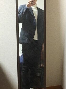 「STUDIOUS BLUE（ストゥディオスブルー）のアイテム（ニット/セーター）」を使った、シロクマさん（メンズ・173cm）の冬コーディネート