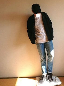 「スイングトップ」｜「Levi's（リーバイス）のアイテム」を使った、ふじさん（メンズ・171cm）の冬コーディネート