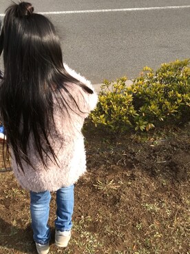 「SEVENDAYS=SUNDAY（セブンデイズサンデイ）のアイテム（その他アウター）」を使った、H♡Hさん（キッズ・120cm）の冬コーディネート