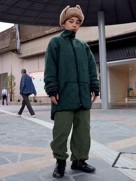 「いいね返し」｜「アイテム（オールインワン・サロペット）」を使った、saliichanさん（レディース・150cm）の冬コーディネート