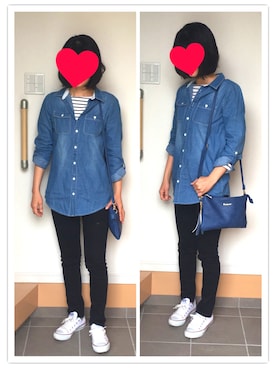 「SOMETHING（サムシング）のアイテム」を使った、coconeさん（キッズ・100cm）の春コーディネート