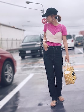 「Tシャツ×デニム」｜「アイテム（ビーチサンダル）」を使った、remiさん（レディース・158cm）の夏コーディネート