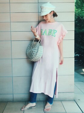 「NOWiSTYLE（ナウアイスタイル）のアイテム」を使った、remiさん（レディース・158cm）の夏コーディネート