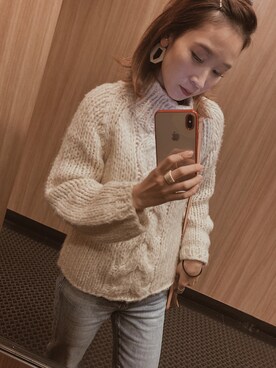 「GRL（グレイル）のアイテム（ピアス（両耳用））」を使った、remiさん（レディース・158cm）の秋コーディネート