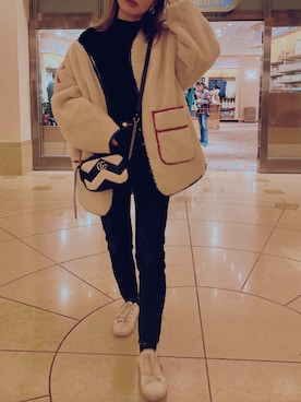 「NOWiSTYLE（ナウアイスタイル）のアイテム」を使った、remiさん（レディース・158cm）の冬コーディネート