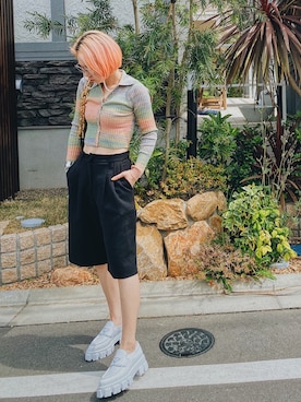 Fano Studios】ストレートシルエット タックショートパンツ