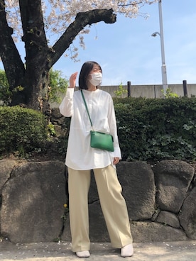 「CABANE de ZUCCa（カバンドズッカ）のアイテム」を使った、NATSUKIさん（レディース・160cm）の春コーディネート