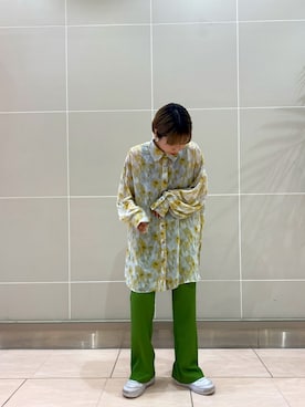 「w closet（ダブルクローゼット）のアイテム（その他パンツ）」を使った、HIRAI RINAさん（レディース・153cm）の春コーディネート