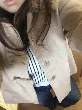 「仮面ライダー部」｜「アイテム（ジャケット/アウター）」を使った、真名愛恵さん（レディース・162cm）の冬コーディネート