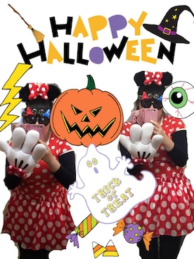 「おばけ参上☆（オバケサンジョウ）のアイテム」を使った、真名愛恵さん（レディース・162cm）の秋コーディネート