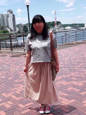 真名愛恵さん（レディース・163cm）の夏コーディネート