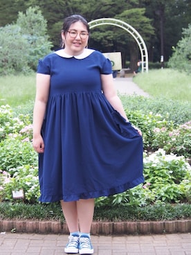 「アイテム（イヤリング）」を使った、真名愛恵さん（レディース・163cm・20代）の秋コーディネート