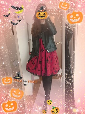 「one after another NICE CLAUP（ワンアフターアナザーナイスクラップ）のアイテム（ライダースジャケット）」を使った、みゆカレーさん（レディース・166cm）の秋コーディネート