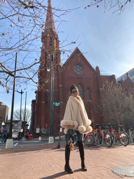 「STUART WEITZMAN（スチュアートワイツマン）のアイテム（ブーツ）」を使った、Mel Styleさん（レディース・173cm）の春コーディネート