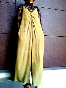 「YECCA VECCA（イェッカヴェッカ）のアイテム（サロペット/オーバーオール）」を使った、Miki Nodaさん（レディース・159cm）の夏コーディネート