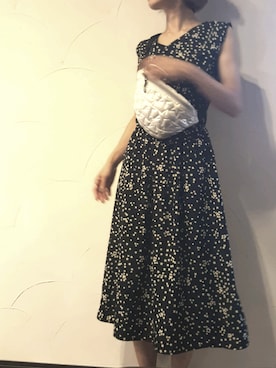 「フォロー、イイネ、お気に入り登録お願いします♡」｜「アイテム（ワンピース）」を使った、Miki Nodaさん（レディース・159cm）の夏コーディネート
