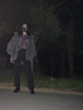 「LILL」｜「アイテム（ブルゾン）」を使った、SHIさん（レディース・165cm）の冬コーディネート