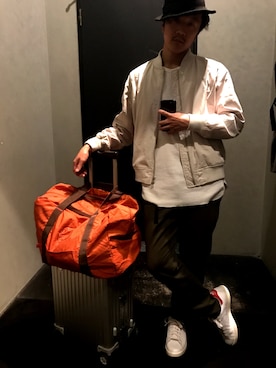 「BEAMS（ビームス）のアイテム（MA-1）」を使った、ramosさん（メンズ・171cm）の冬コーディネート