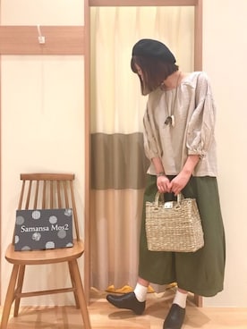「サマンサモスモス」｜「アイテム（スリッポン）」を使った、natsukiさん（レディース・164cm）の春コーディネート