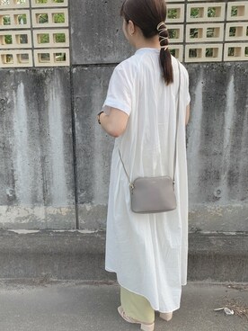 「LOWRYS FARM（ローリーズファーム）のセンタープレスカラーフレアパンツ　870189（その他パンツ）」を使った、minaさん（レディース・160cm）の夏コーディネート