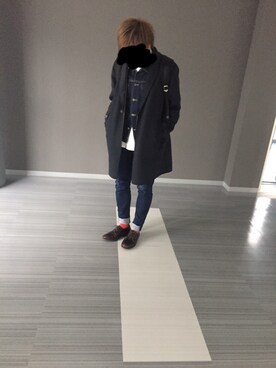 「EDIFICE（エディフィス）のアイテム（ブーツ）」を使った、としやすさん（メンズ・170cm）の冬コーディネート